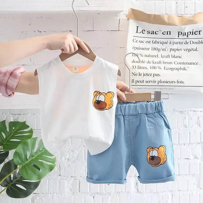 Children's Clothing Boys Vest Suit Summer Casual Two piece for boys - www.Shopthatapp.com