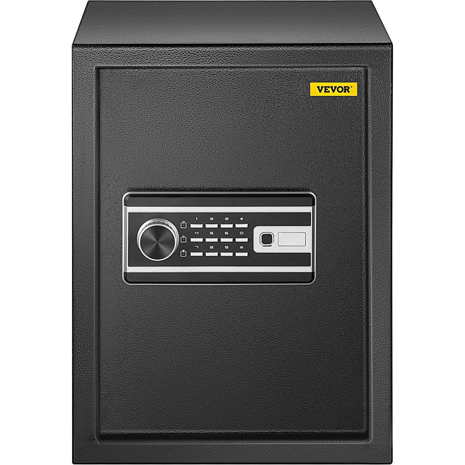 High Security Safe Box, 2.1 CU.FT Fingerprint Safe Box 2 Keys & Digital Keypad, Q235 Steel Safe Box - www.Shopthatapp.com