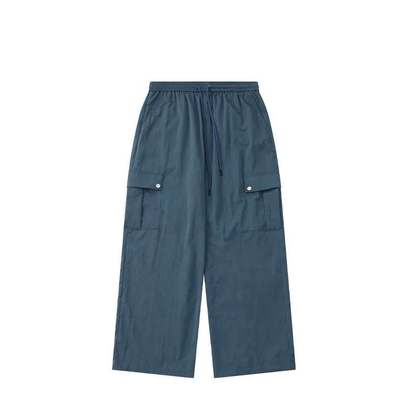 Multi-Pocket Workwear Wide-leg Pants Light And Smooth Casual Cargo Pants - www.Shopthatapp.com