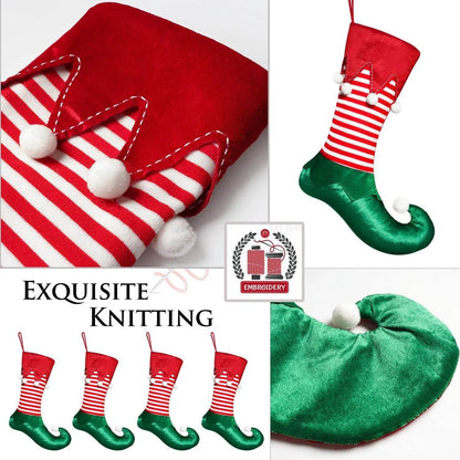 Christmas Decorations Elf Christmas Stockings Gift Bag - www.Shopthatapp.com