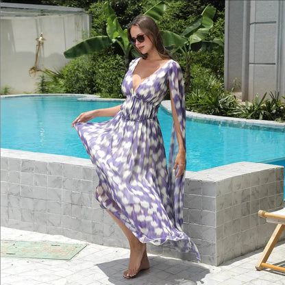 Casual New Floral Chiffon Long Dress - www.Shopthatapp.com