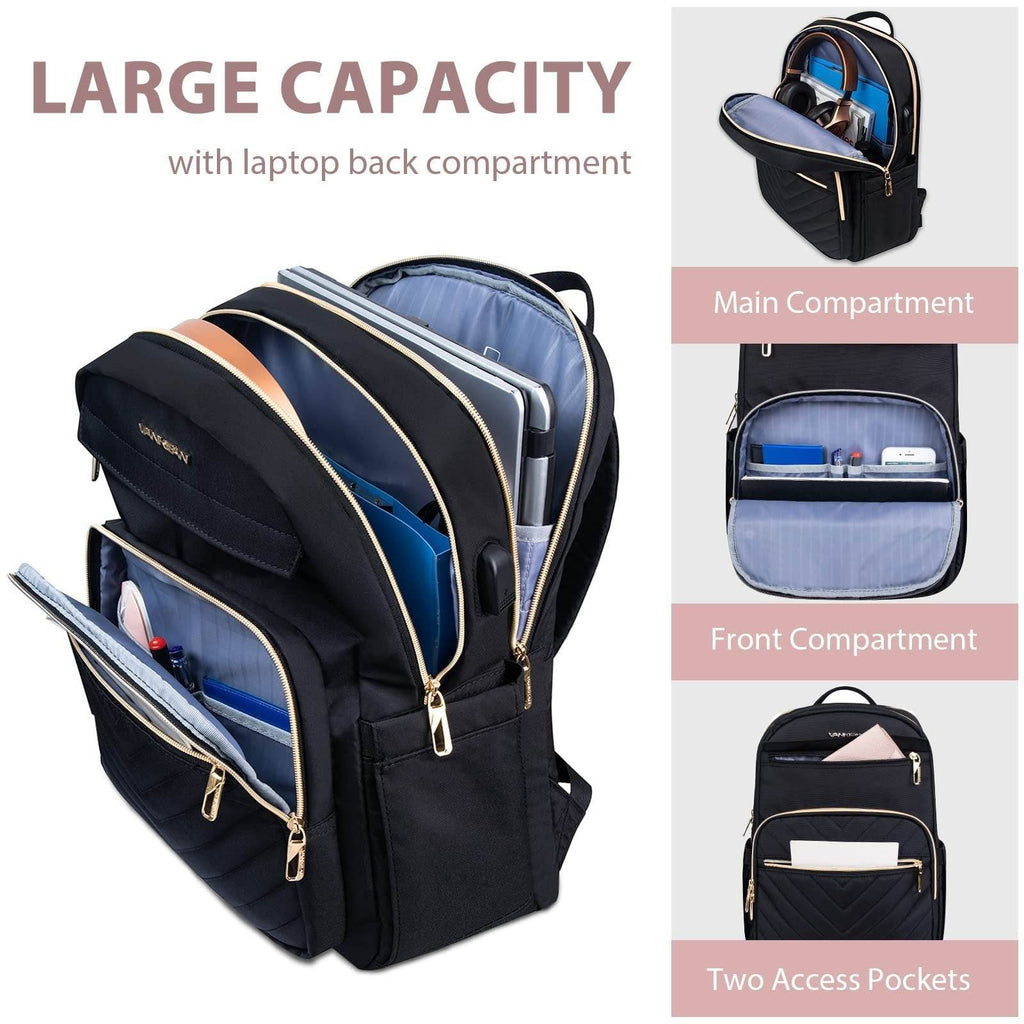 Plain Large Capacity College and High School Backpack - www.Shopthatapp.com