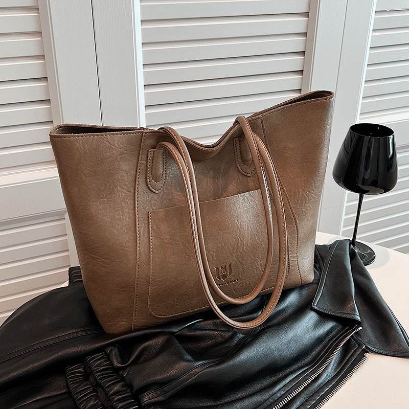 Casual Retro Shoulder Bag Texture Class Commuter Tote - www.Shopthatapp.com
