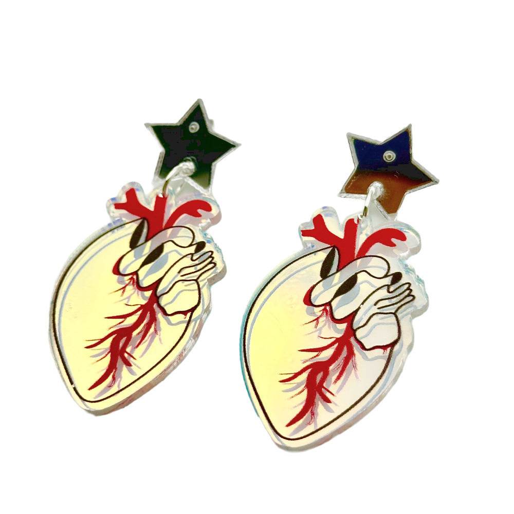 Halloween Day Ornament Colorful Ghost Eyes Funny Acrylic Earrings For Women