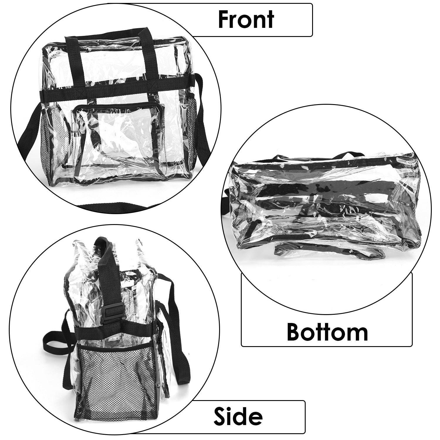 Clear PVC Transparent See through Shoulder Bag Waterproof Picnic Beach Bag - www.Shopthatapp.com