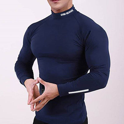 Muscle fit Long sleeve Gym shirt Sports Leisure Top for men - www.Shopthatapp.com