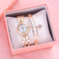 Women's Bracelet Watch Flower Disk Two-piece Bracelet Set - www.Shopthatapp.com