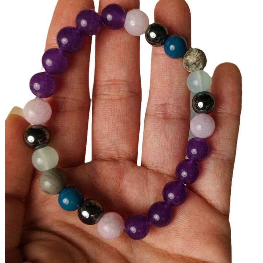 Boho Style 8mm Beaded Gemstone Bracelet Unisex - www.Shopthatapp.com