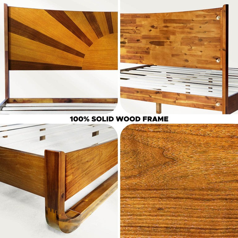 Sunset Platform Bed Frame With Headboard - www.Shopthatapp.com