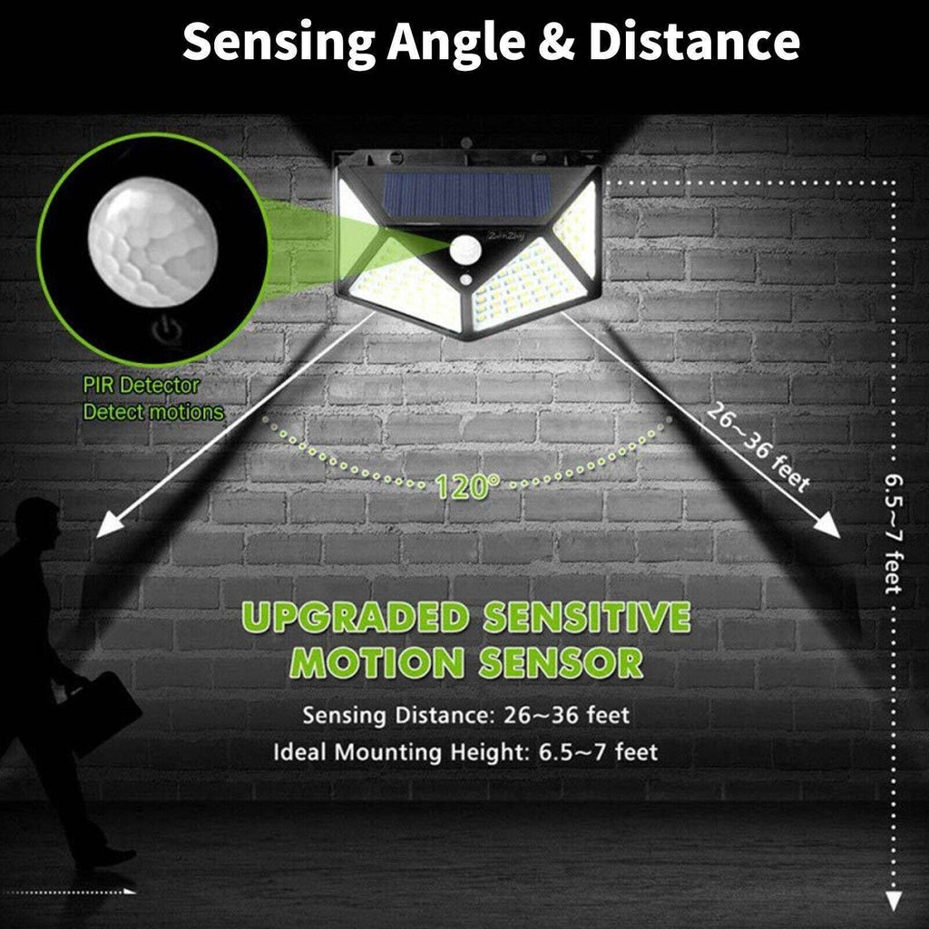 4X Solar Power PIR Motion Sensor Wall Lights LED Outdoor Garden Security Lamp - www.Shopthatapp.com