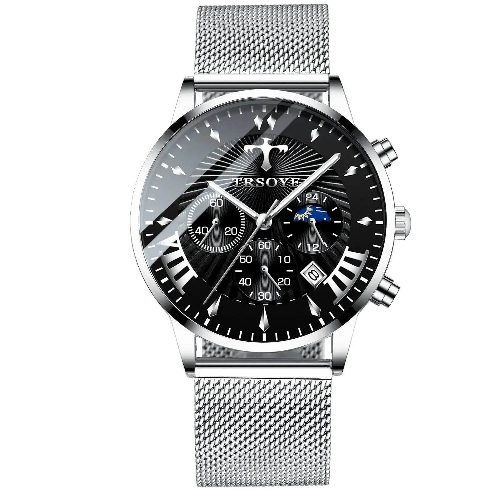 Business Quartz Watch Leisure Calendar Men's Luminous Waterproof Watch - www.Shopthatapp.com