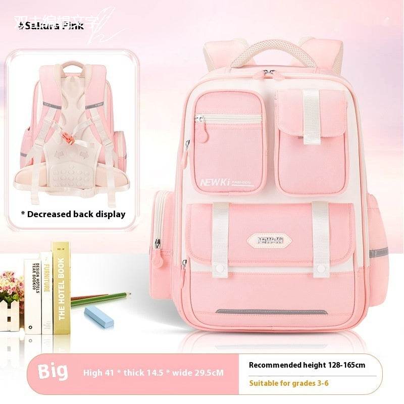 Children's Spine Protection Backpack Multi-compartment Burden Reduction Schoolbag - www.Shopthatapp.com