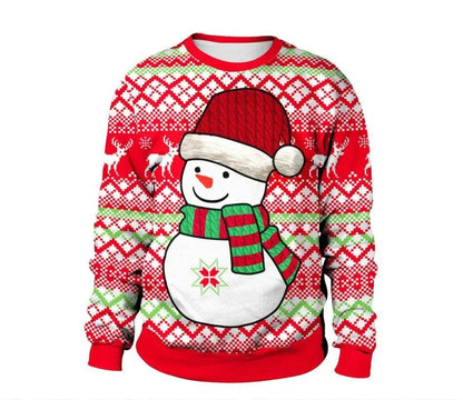 Autumn Winter Fashion Ugly Christmas Sweater Santa Elf Funny Pullover Womens Mens Print Sweaters Tops Clothing - www.Shopthatapp.com