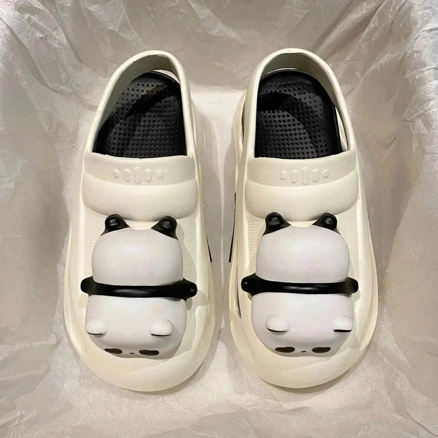 2025 Cute Slipper With Panda Lamp Summer Croc Sandals Femme Light Funny Woman Casual Home Slippers Shoes - www.Shopthatapp.com