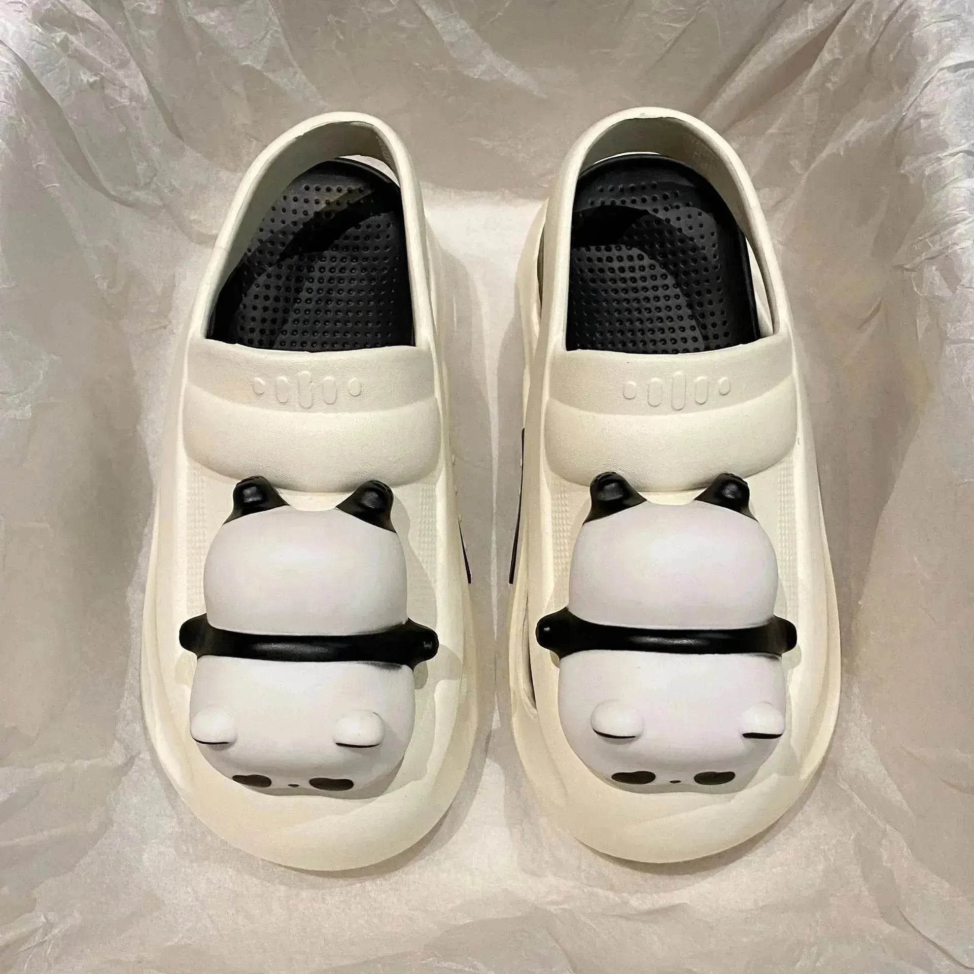 2025 Cute Slipper With Panda Lamp Summer Croc Sandals Femme Light Funny Woman Casual Home Slippers Shoes - www.Shopthatapp.com