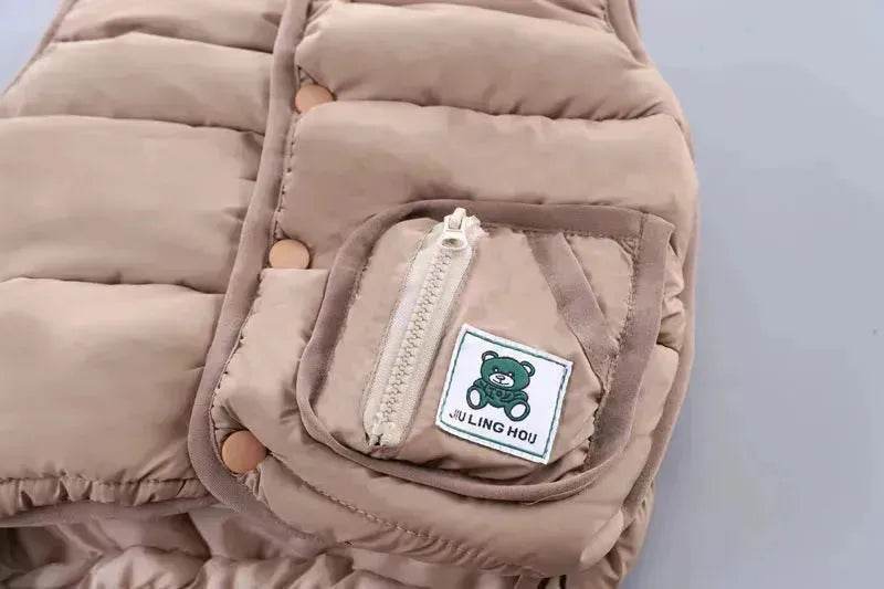 Boys' Suit Autumn Fashionable Fleece-lined Three-piece Set Baby Winter Fashionable Clothing - www.Shopthatapp.com