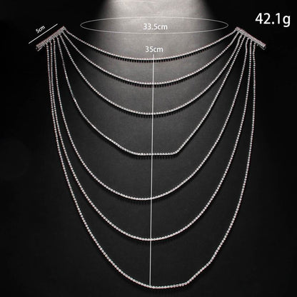 Multi layer Rhinestone Hair Chain Bridal Hair chain clip - www.Shopthatapp.com