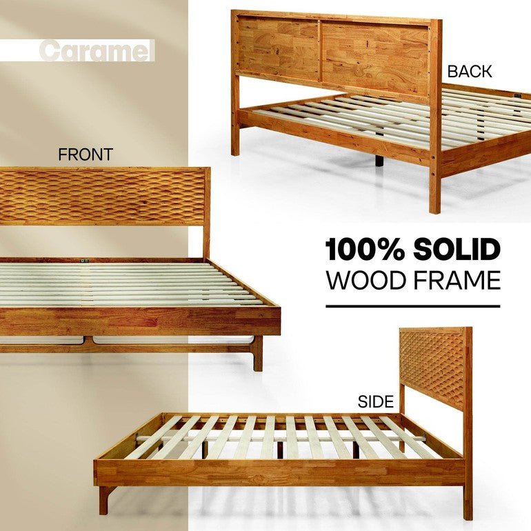 Elara Platform Bed Frame with Headboard - www.Shopthatapp.com