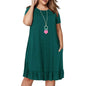 Plus Size Summer Dresses Round neck Short Sleeve Mini dress