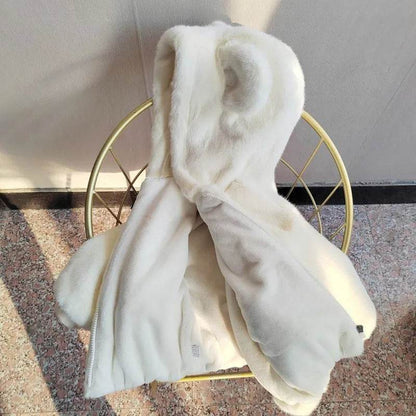 Autumn Winter Thickening Children's Cartoon Fur Hoodie Jacket - www.Shopthatapp.com
