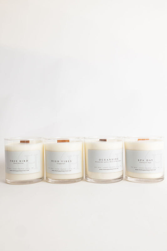 Coffret de bougies saisonnières à mèche en bois de 325 ml