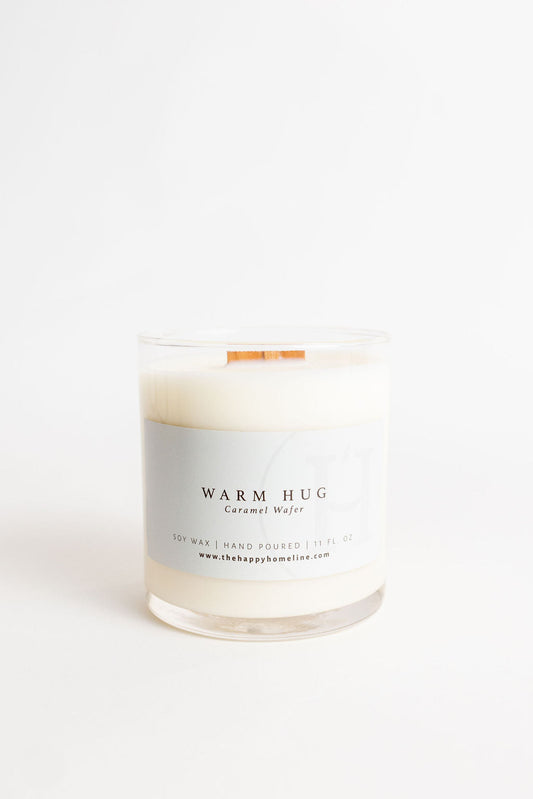 11 oz Warm Hug Wood Wick Candle-Candles, etc-www.Shopthatapp.com-The Happy Home Line