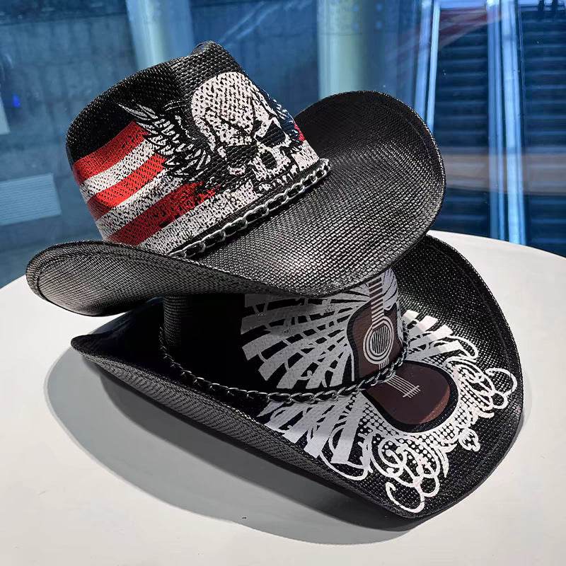 Summer Outdoor Ethnic Style Felt and Straw Cowboy Hat - www.Shopthatapp.com