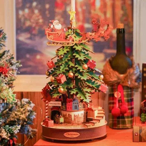 3D Puzzles For Adults, Wooden Music Box Christmas Melody Tree, 3D Model Building Kits, Christmas Birthday Gifts DIY Crafts - www.Shopthatapp.com