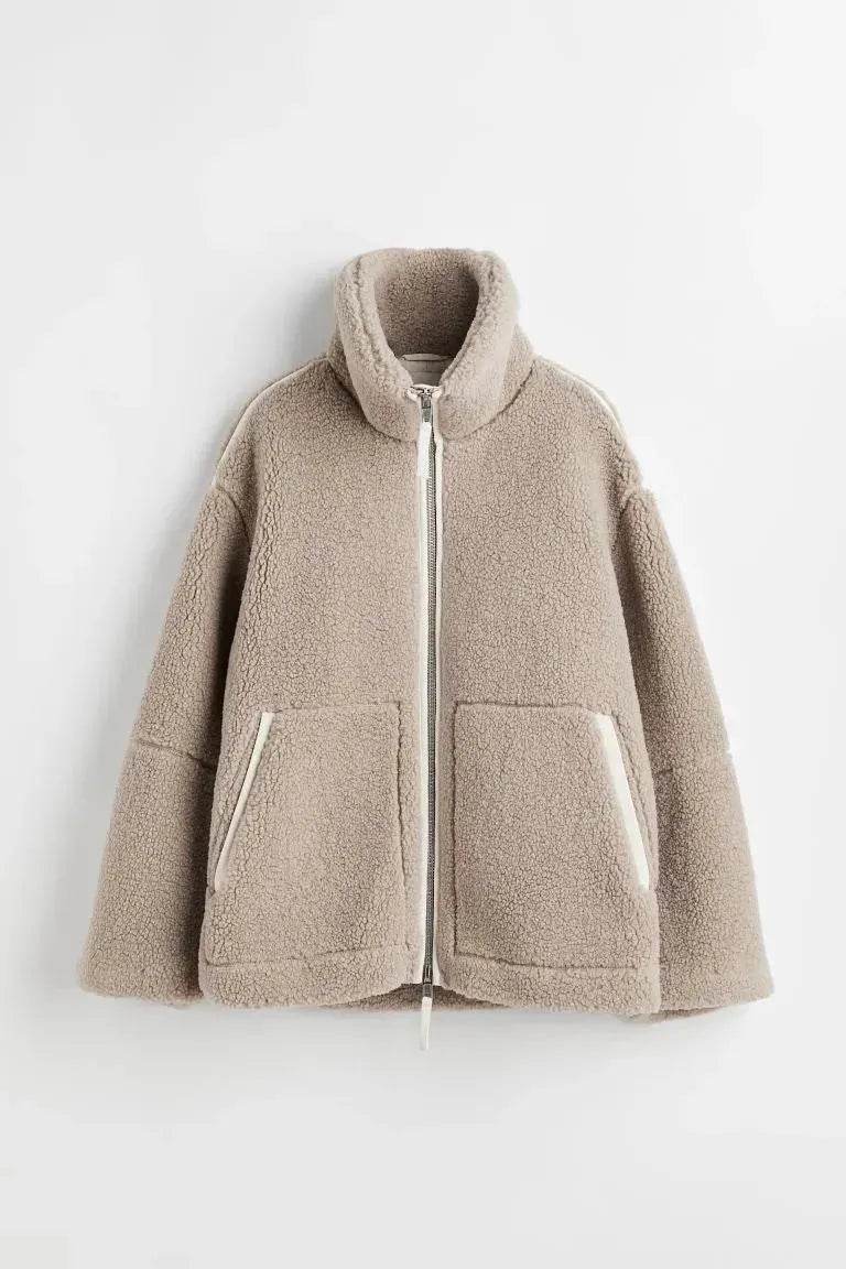 New Fashion Loose Anti-cashmere Hooded Zipper Huge Fleece Winter Jacket - www.Shopthatapp.com