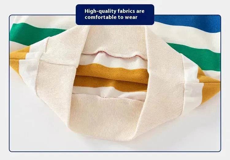 Unisex Colorful Striped Long-sleeved Sweater for Kids Pullover for Kids - www.Shopthatapp.com