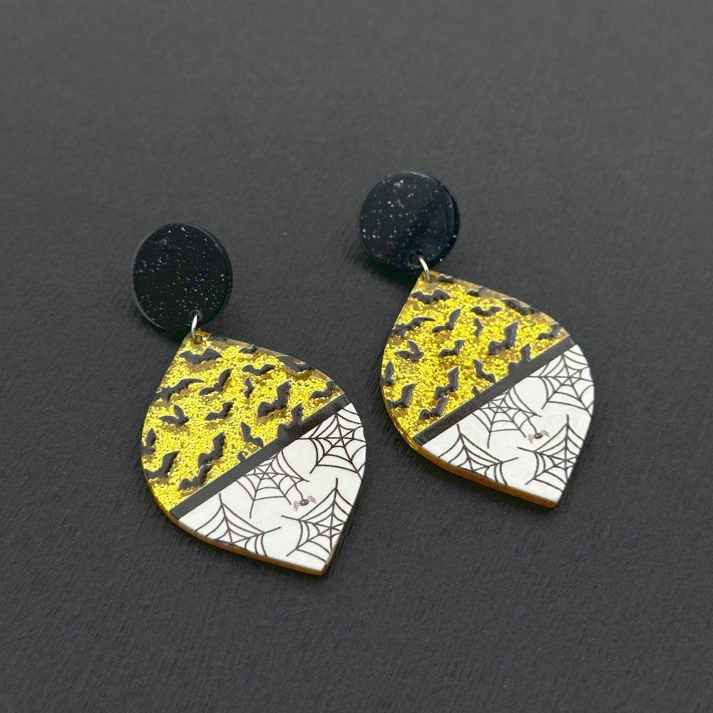 Halloween Day Ornament Colorful Ghost Eyes Funny Acrylic Earrings For Women