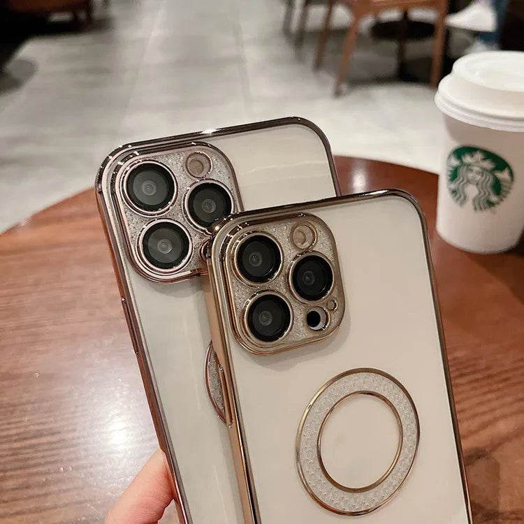 Electroplated TPU Transparent Apple Mobile phone Case - www.Shopthatapp.com