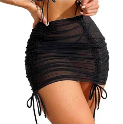 Ladies' Mesh Swimsuit See-through Mini Skirt - www.Shopthatapp.com