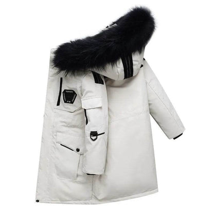 Children's Down Jacket Windproof Thick Fur Collar Winter Coat Jacket - www.Shopthatapp.com