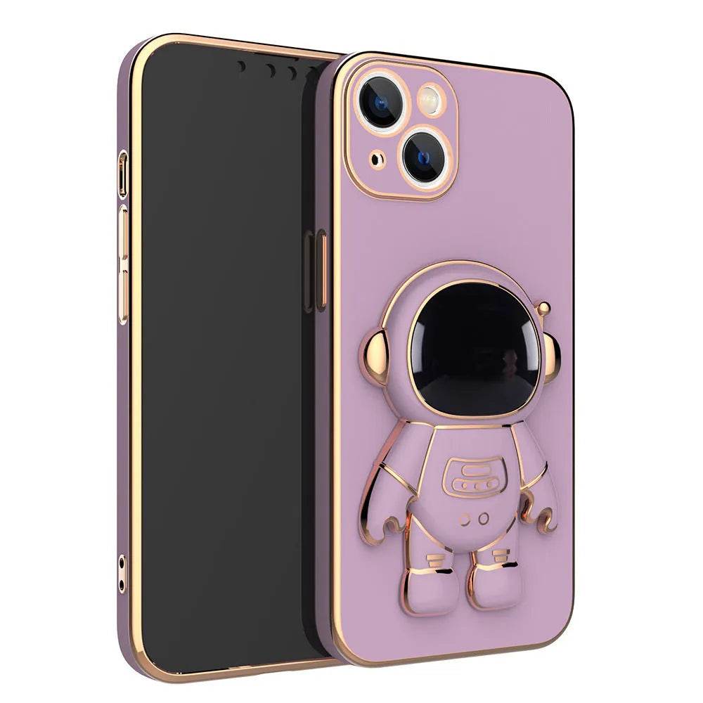 3D Astronaut Phone Case Anti-Drop Electroplating Bracket - www.Shopthatapp.com