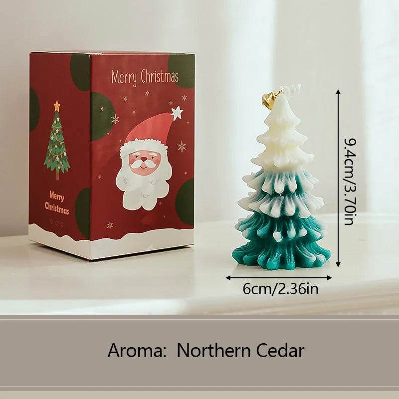 Merry Christmas Candle 3D Xmas Tree Shaped Aromatherapy Candles Ornaments Navidad New Year Party Home Decor Xmas Gift - www.Shopthatapp.com