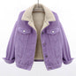 Lamb Wool Thickened Plus Velvet Denim Jacket Women - www.Shopthatapp.com