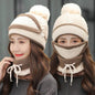 Winter Hat For Women 3pcs Knitted Beanie Hat Scarf Set Warm Hat - www.Shopthatapp.com
