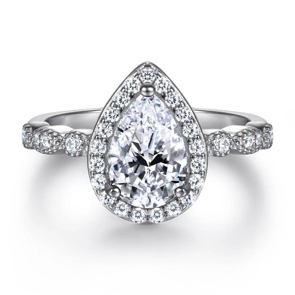 Fashion Ring Set Ladies 925 Sterling Silver Combination Wedding Ring women - www.Shopthatapp.com