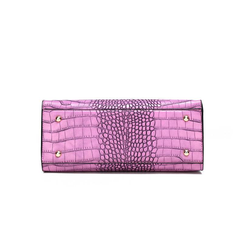 Crocodile Pattern New Fashion 3 in 1 cooperate Work leather Handbag - www.Shopthatapp.com