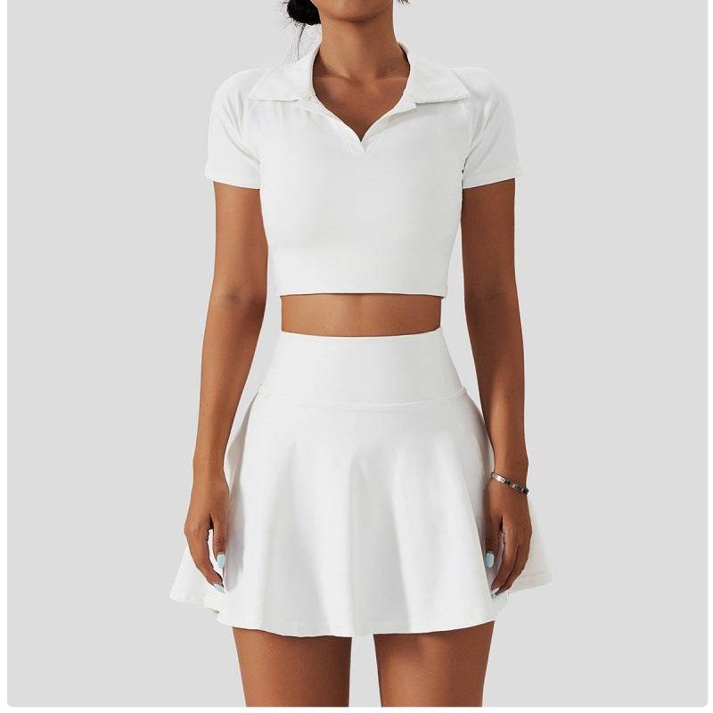 2pcs Tennis Skirt set Sports Skort Workout Exercise Outfit - www.Shopthatapp.com