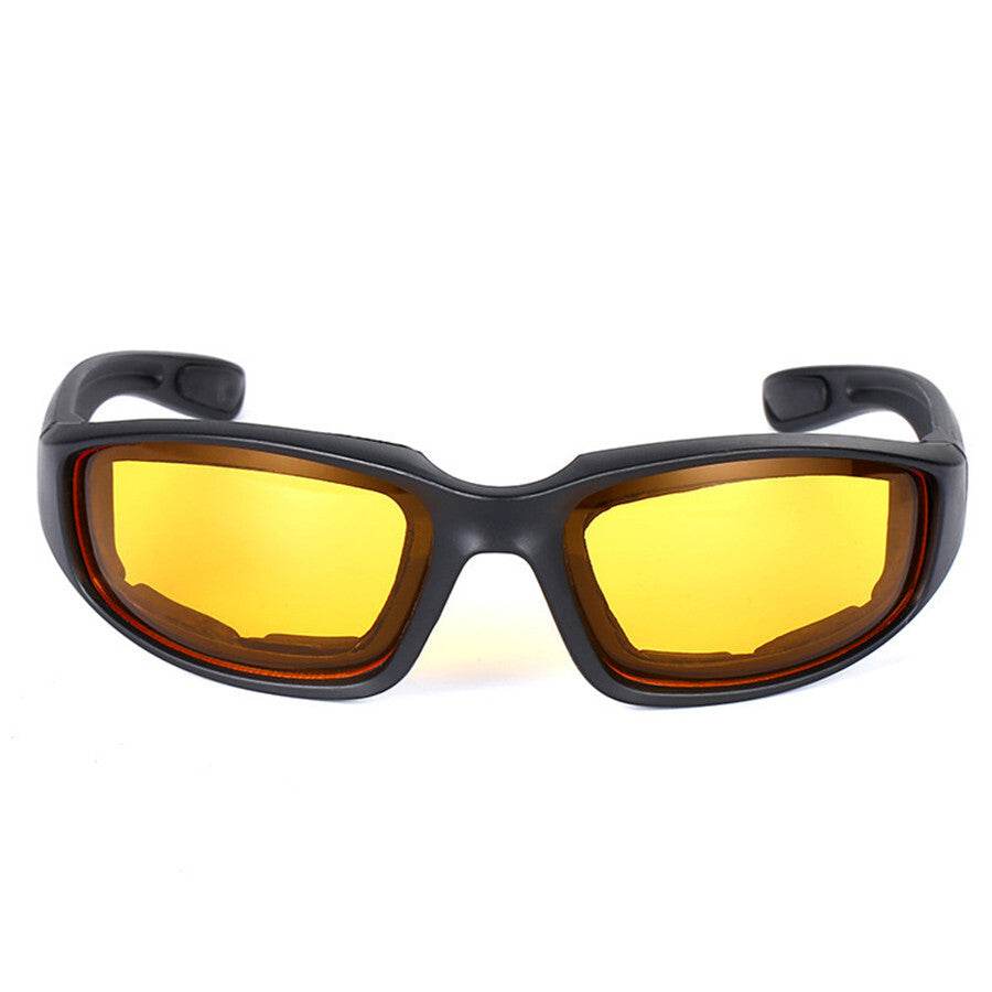 Cycling Sunglasses Chopper Outdoor Sports Glasses For Men Wrap Around UV400 Protection For Fishing Night Driving Glasses Wind Resistant Yellow Lens - www.Shopthatapp.com