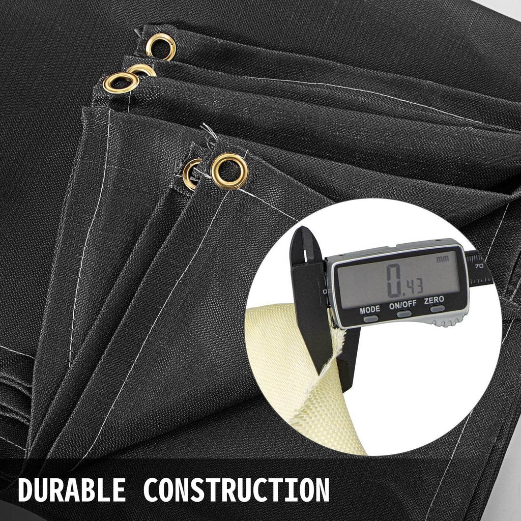 8 X 10 Ft Welding Blanket Black Fiberglass Blanket Portable Fiberglass Fire Retardant Blanket Welding Mat Welding Fireproof Thermal Resistant Insulation With Carry Bag - www.Shopthatapp.com
