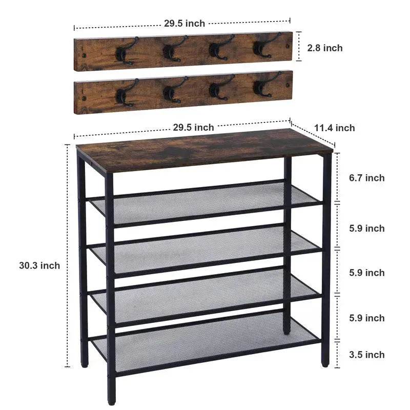 4-tier Shoe rack for entryway - www.Shopthatapp.com