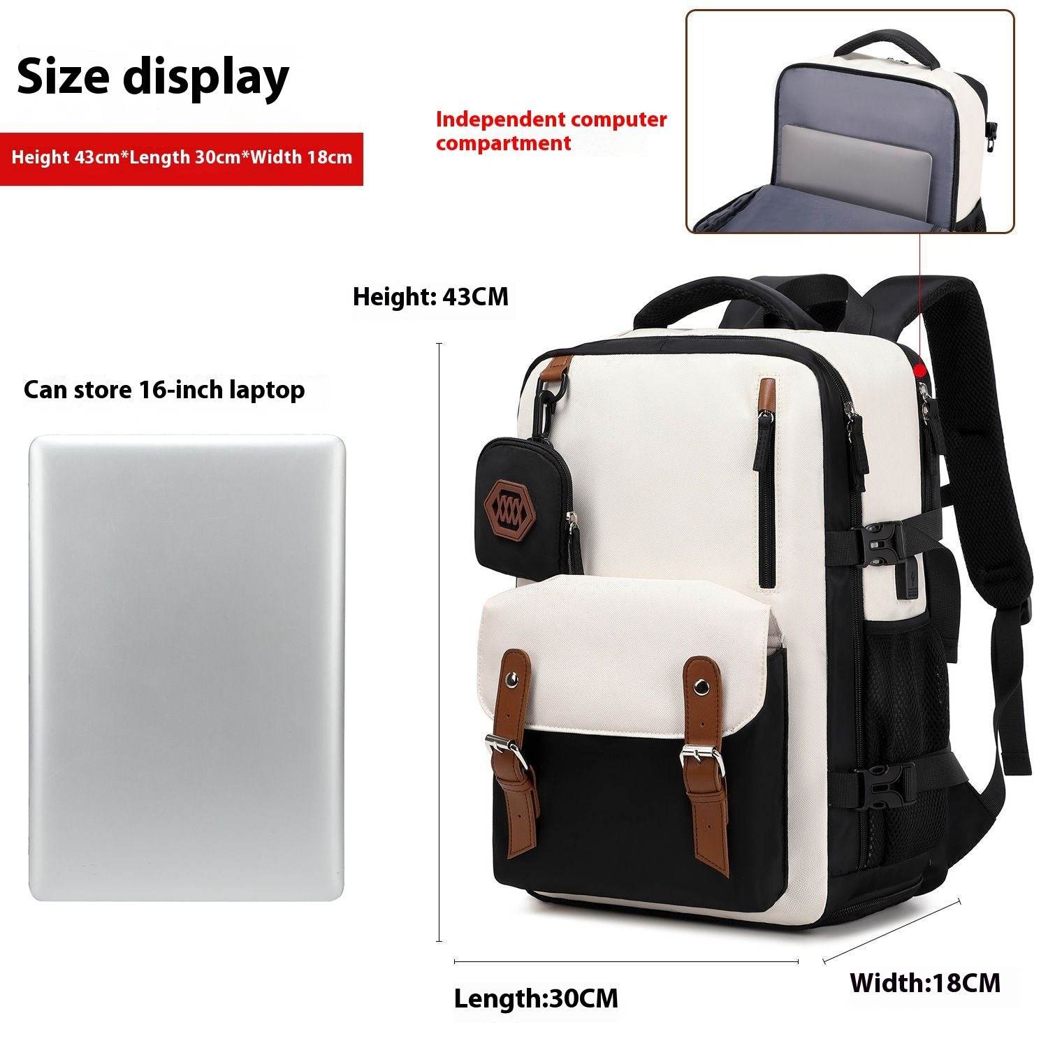 Large Capacity Schoolbag Travel Campus - www.Shopthatapp.com