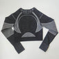 Women Tight Long Sleeve Fitness Workout Yoga Running Gym Crop top - www.Shopthatapp.com