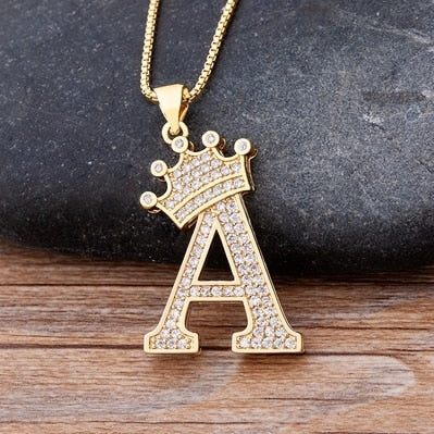 Letter Pendant with Chain - Gold - www.Shopthatapp.com