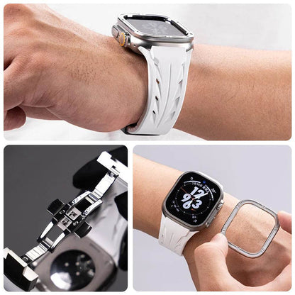 Watch Class Fluororubber Silicone Watch  Strap - www.Shopthatapp.com