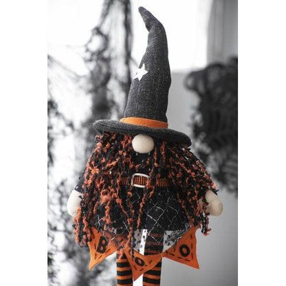 8.3x5x24 Fabric Standing Gnome W Orange Banner  Spring Body, For Halloween Decor - www.Shopthatapp.com