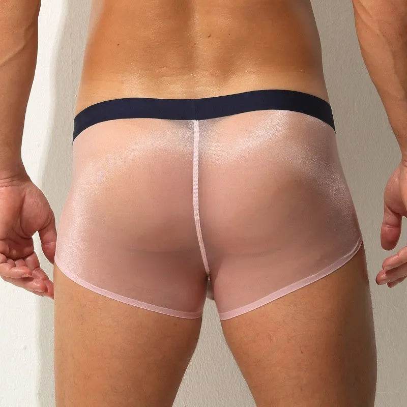 Underwear Men's Boxers Brief Ultra-thin Transparent Ice Silk Low Waist - www.Shopthatapp.com
